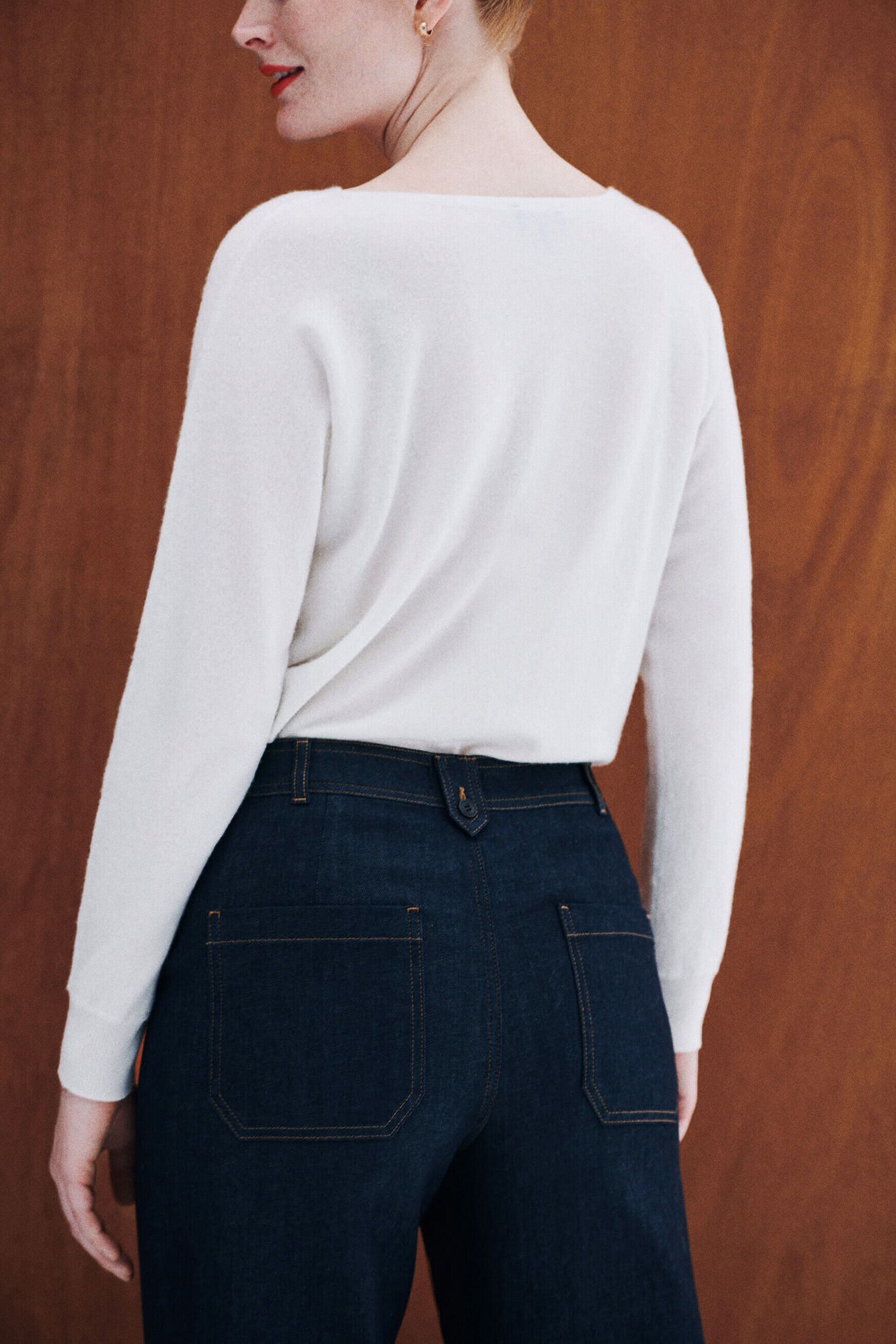 Jean teano évasé denim double stone femme