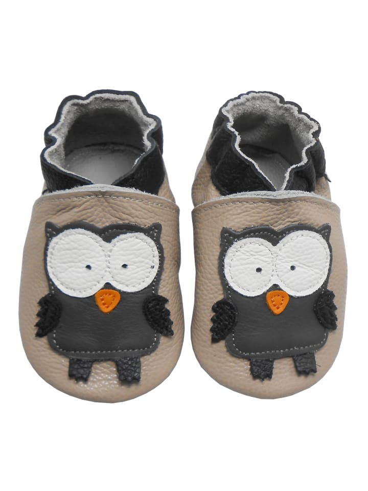 Yalion Baby Krabbelschuhe in Eule Beige günstig kaufen
