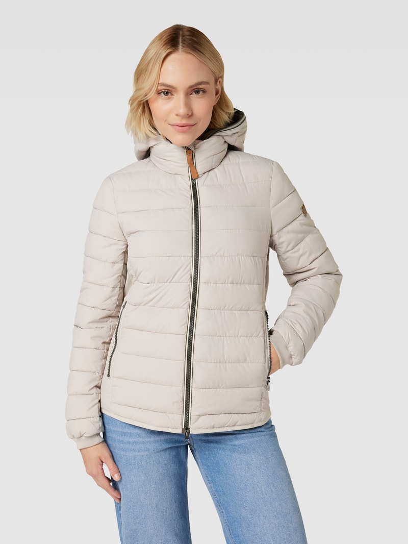 Steppjacke mit Label-Details in offwhite