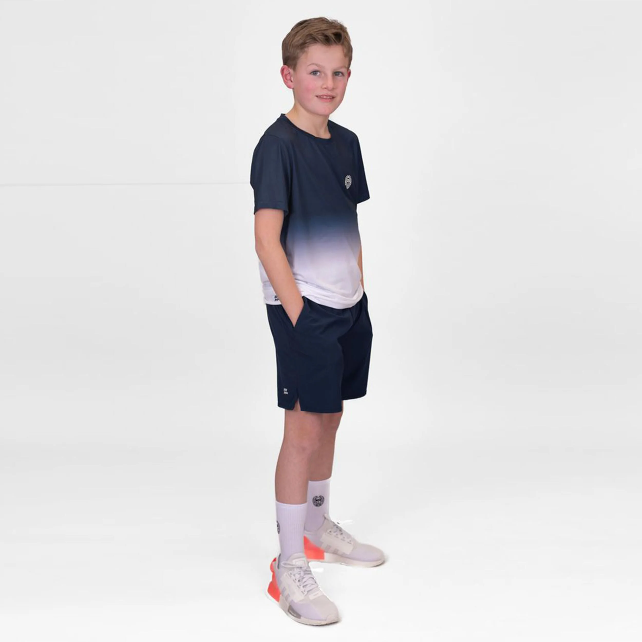 Crew Gradiant T-Shirt Jungen - Dunkelblau, Weiß