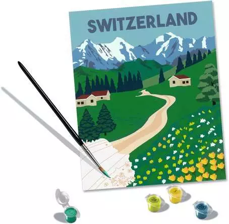 CreArt Jungfrau Region - Malen nach Zahlen für Erwachsene