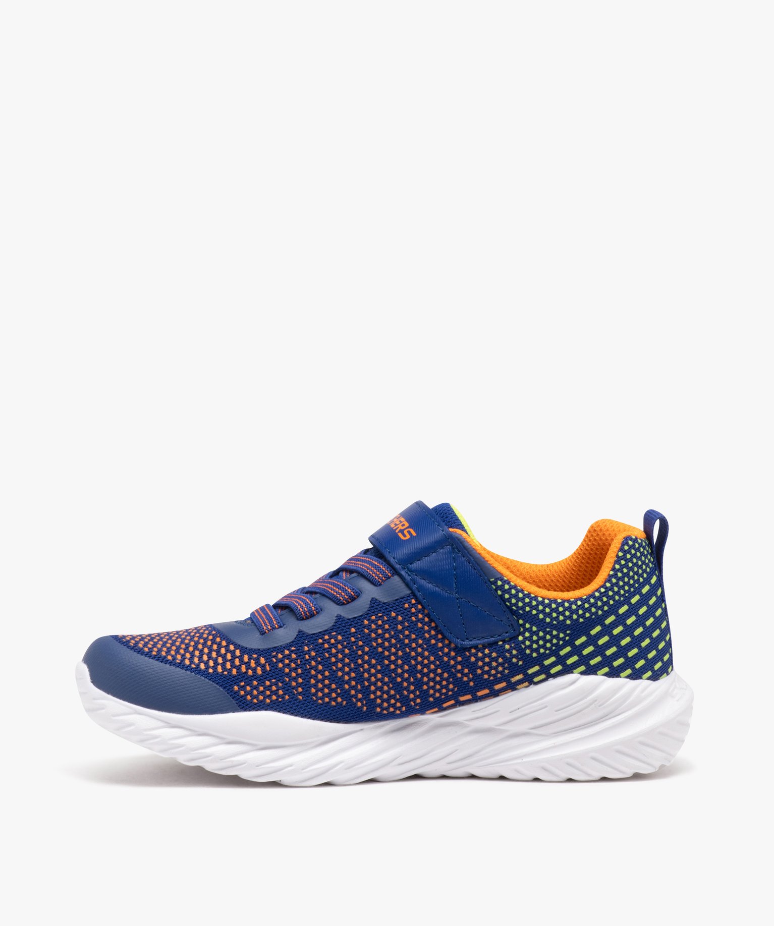Baskets Garçon en mesh à reliefs contrastants - Skechers bleu | GEMO