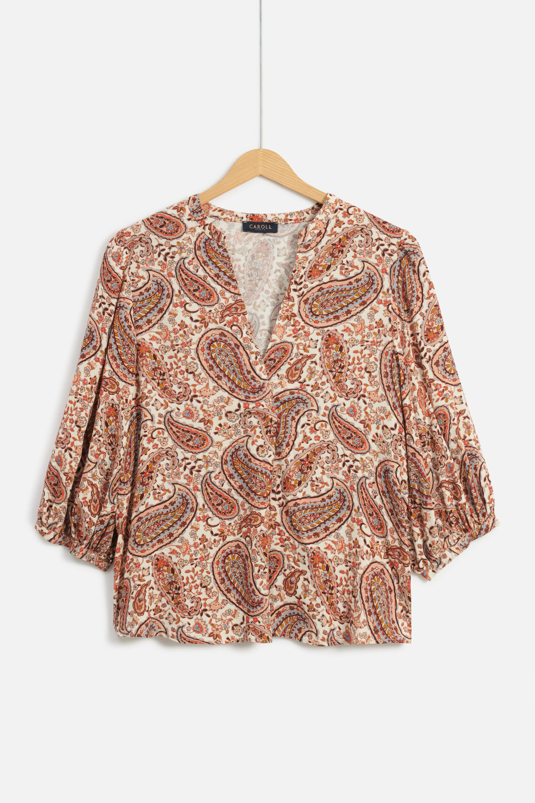 Blouse cassy camel femme