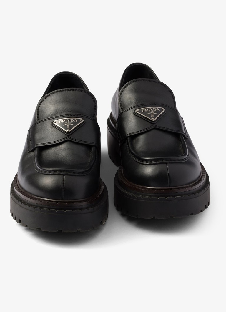 Mocassim Prada Double Chocolate em couro