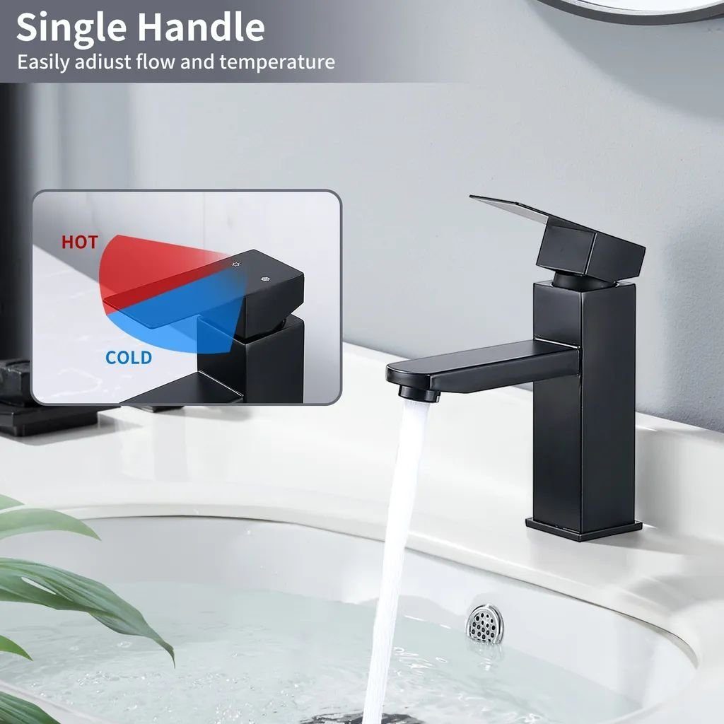 Lamon Waschtischarmatur Wasserhahn Bad Wasserfall Waschtischarmatur Einhebelmischer Kaltwasser Warmwasser Mischbatterie