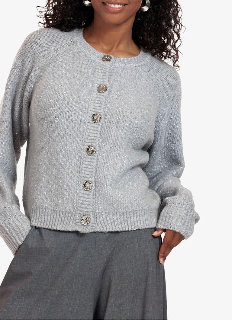 Gilet Kaya in maglia fine di Studio Anneloes con lurex
