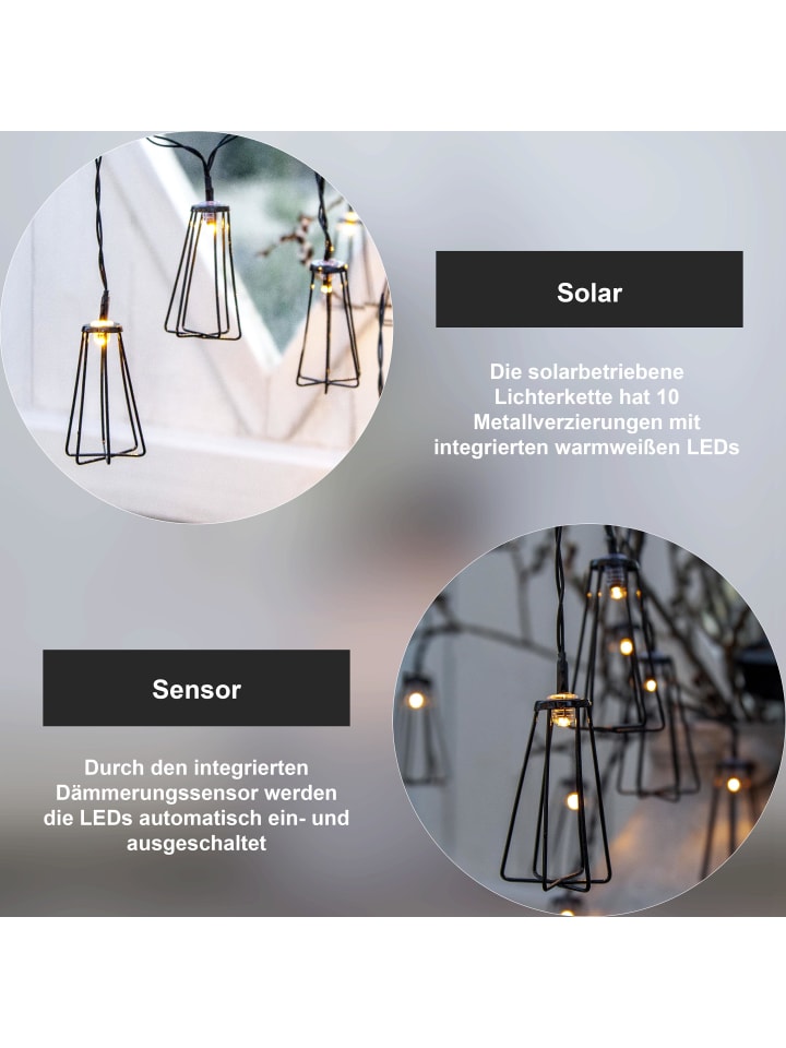 STAR Trading LED Solar-Lichterkette ,Eddy', warmweiß, outdoor, Batterie, 180cm günstig kaufen onesize
