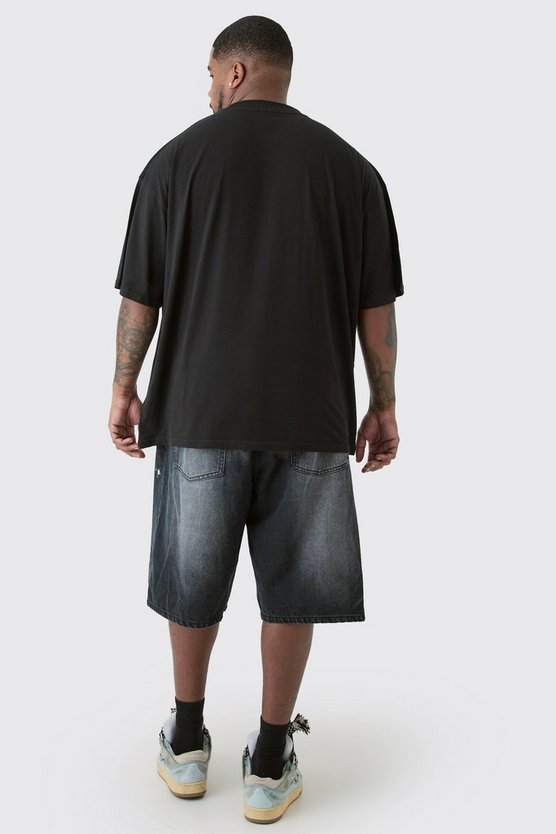 Plus schwarzes T-Shirt mit Colorado-Print