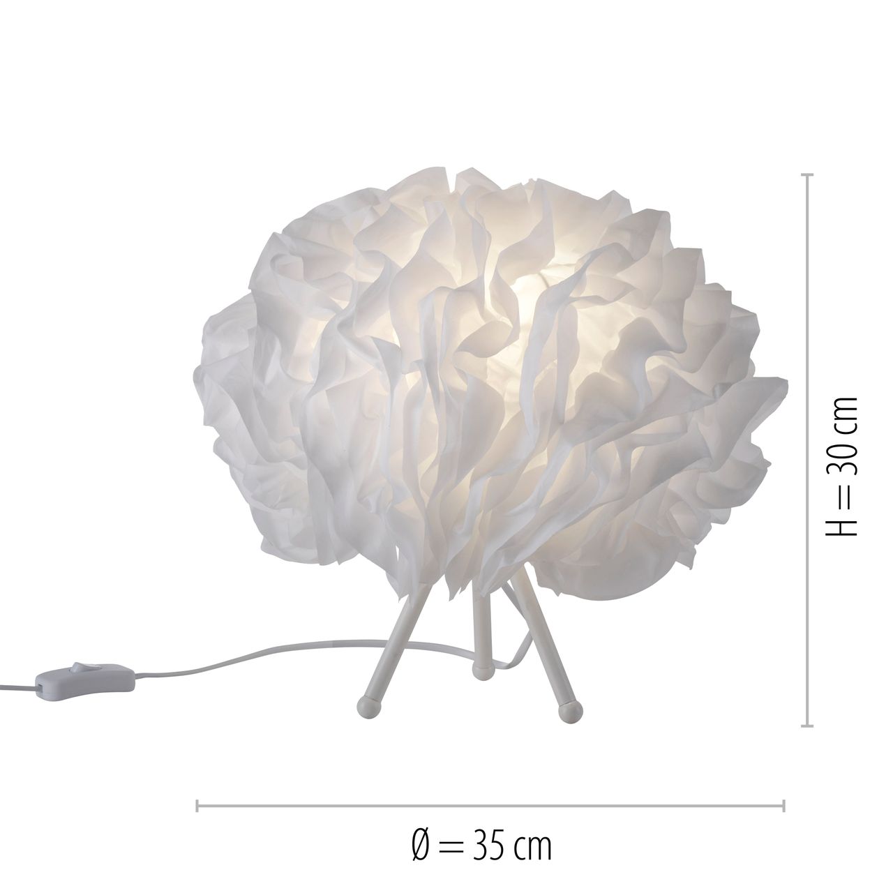 JUST LIGHT Tischleuchte mit MIKA Leuchtmittel 1xE27/10Watt, dimmbar, RGB, CCT, IP20, Weiss