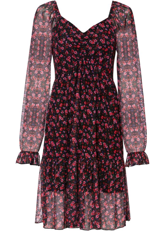 bedrucktes Mesh-Kleid