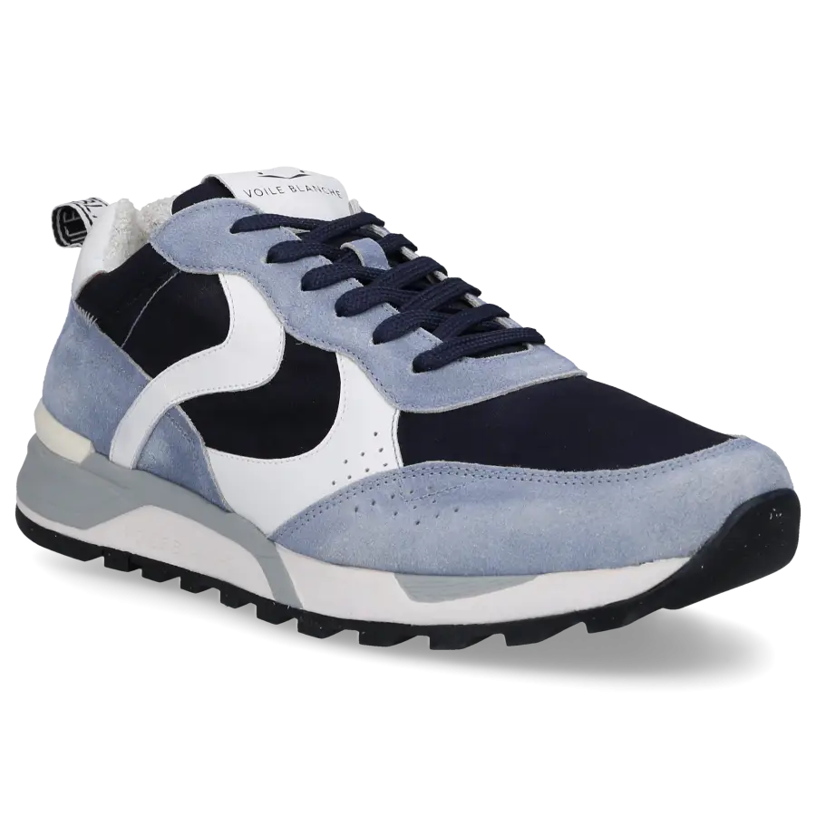 VOILE BLANCHE - Sneaker low MAGG Veloursleder - blau