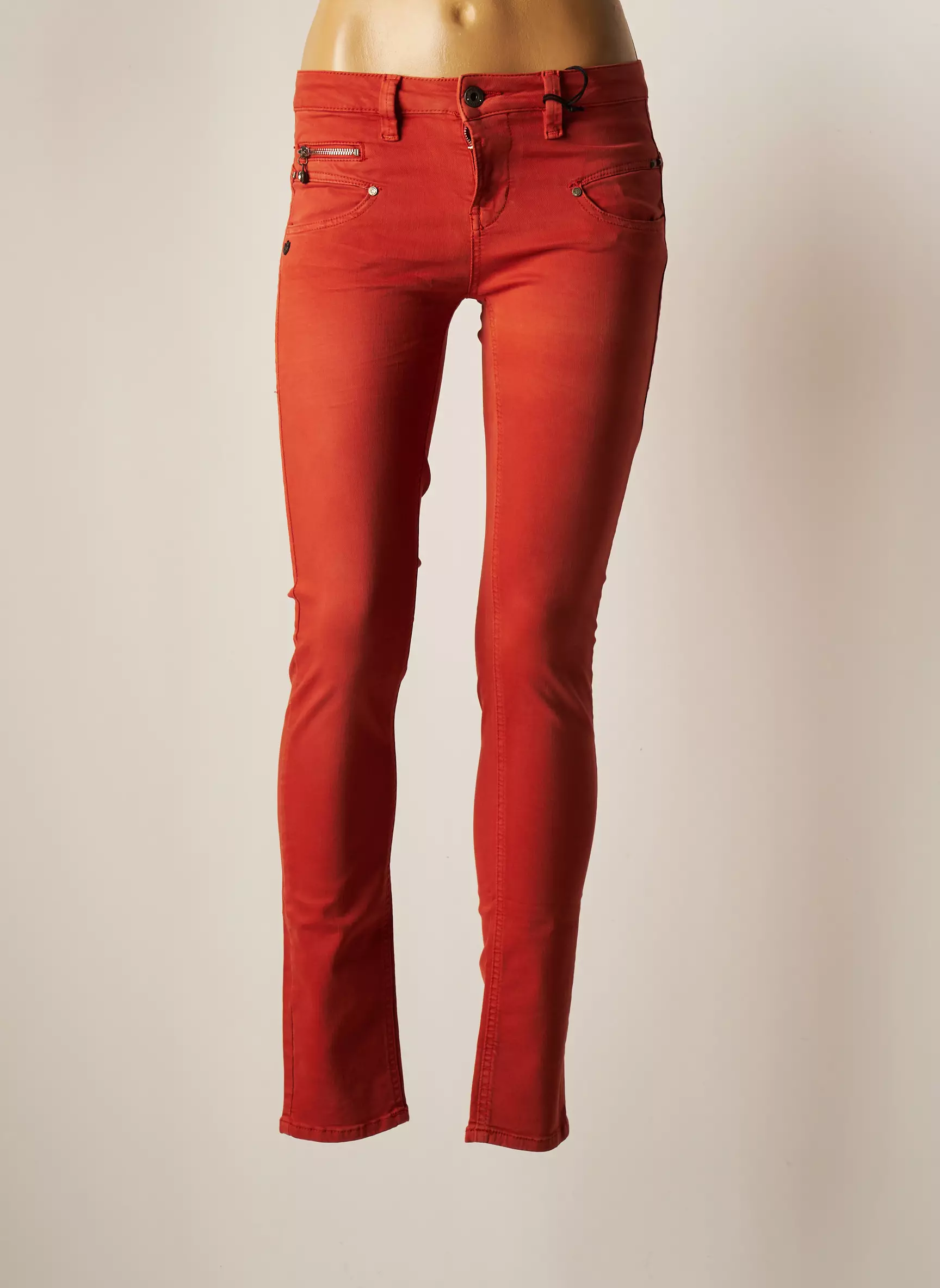 Freeman T Porter Pantalons Slim Femme couleur orange