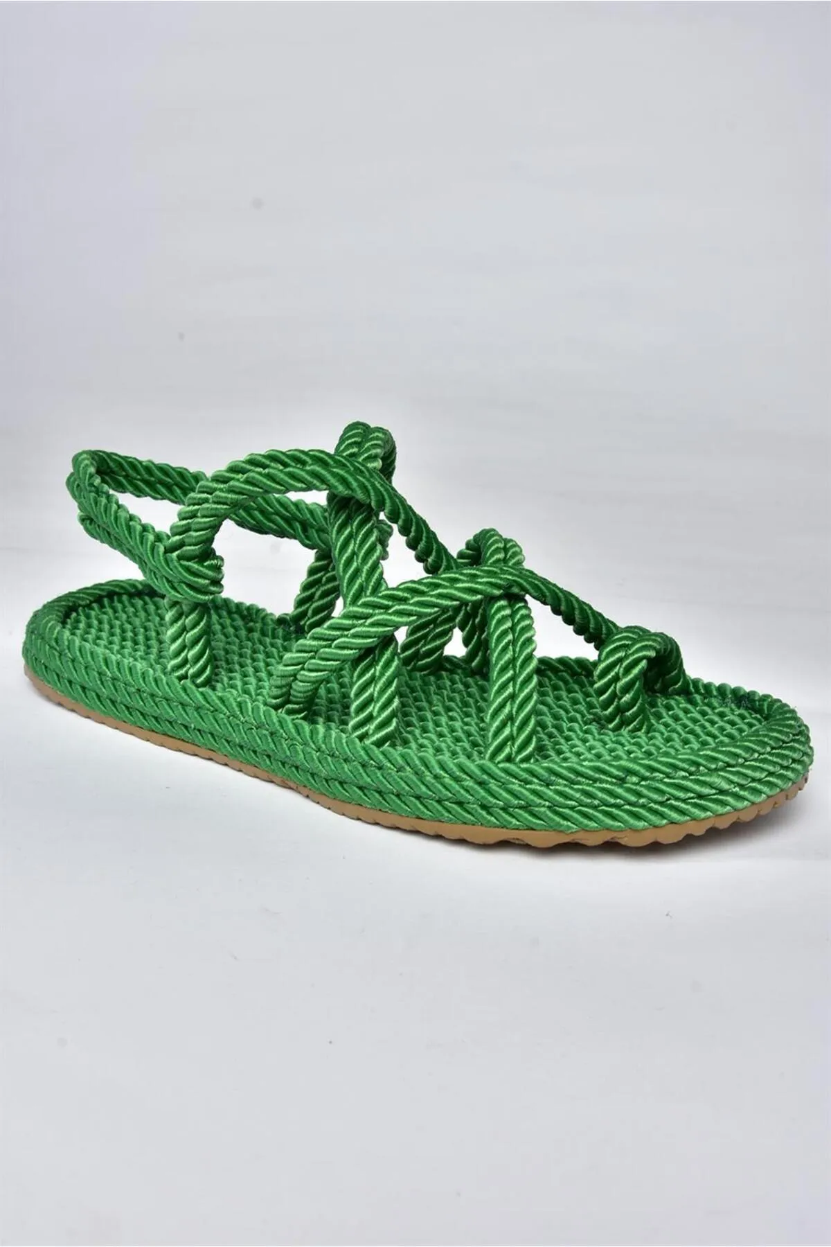 Fox Shoes  F470135104 Damensandalen aus grünem Stoff