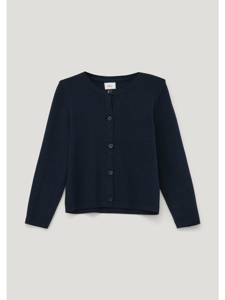 s.Oliver Strickjacke langarm in Blau günstig kaufen