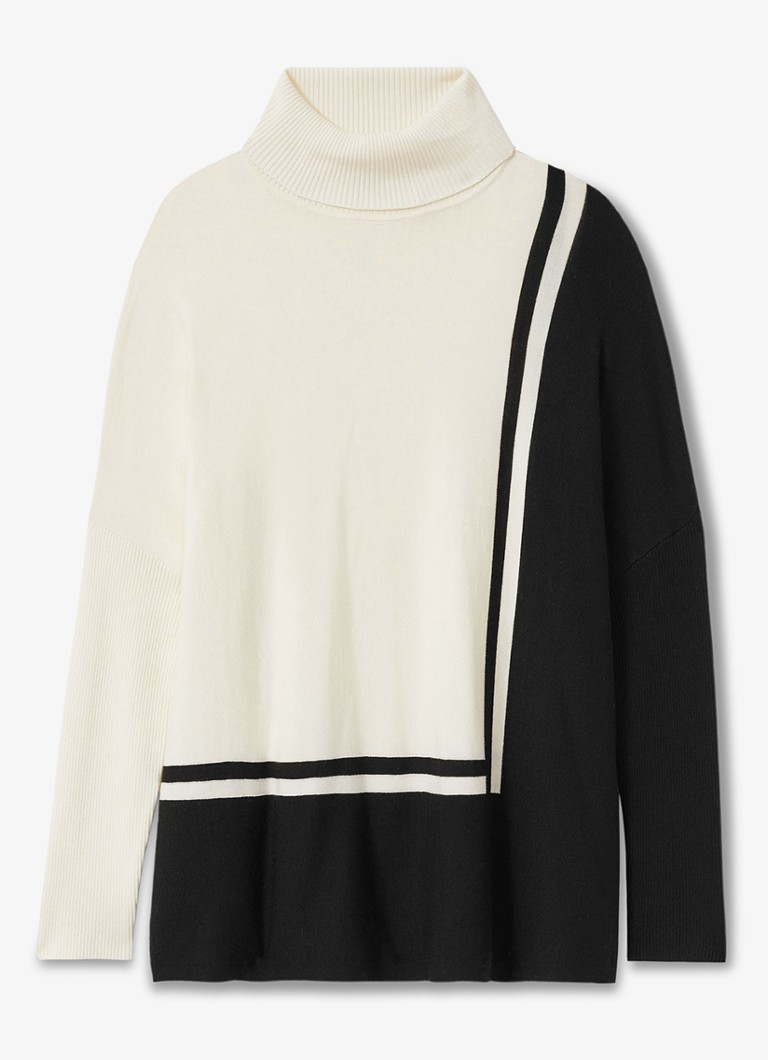 Sweter z golfem Sophia by Reiss z cienkiej dzianiny z rozcięciem bocznym