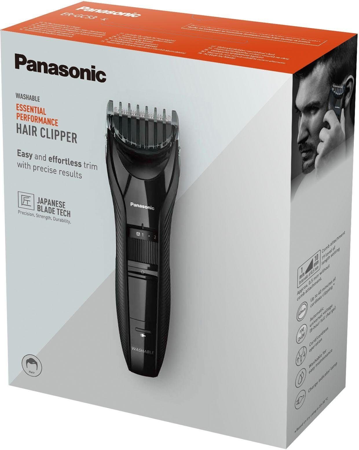 Panasonic Haarschneider ER-GC53-K503, mit 19 Schnittlängen