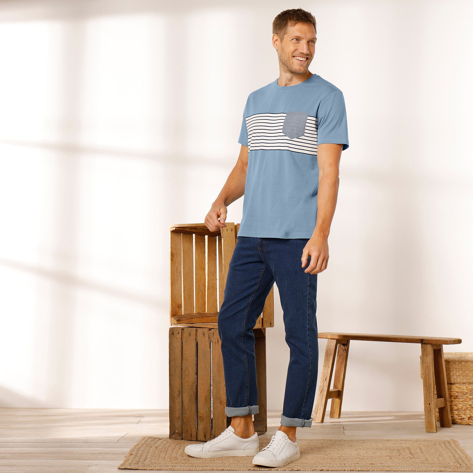 Tee-shirt rayé manches courtes