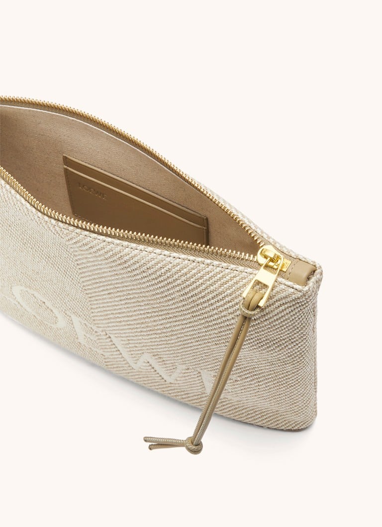 LOEWE Duguljasta platnena torbica s logotipom