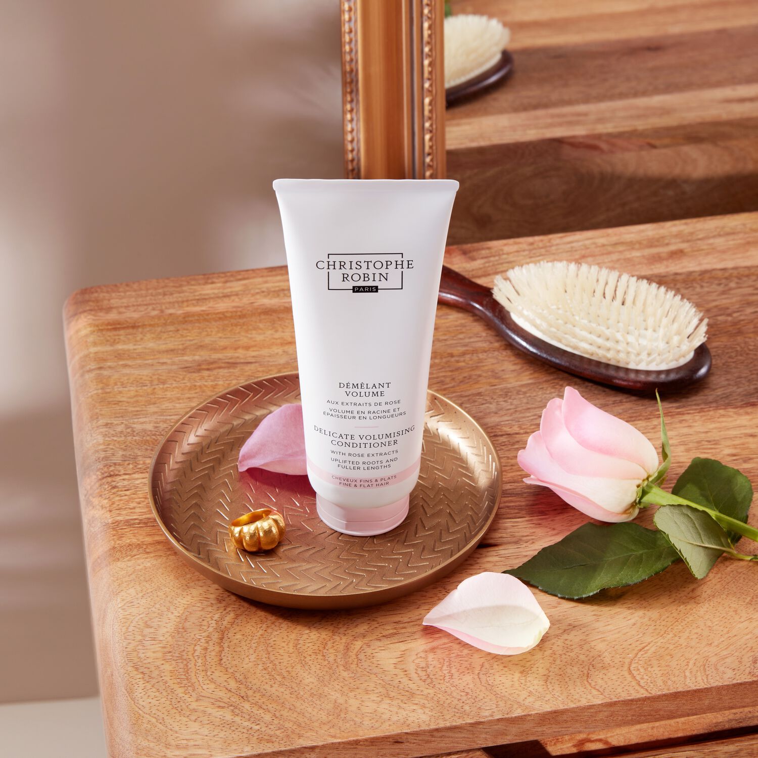 Christophe Robin Démêlant Volume Aux Extraits de Rose 200 ml