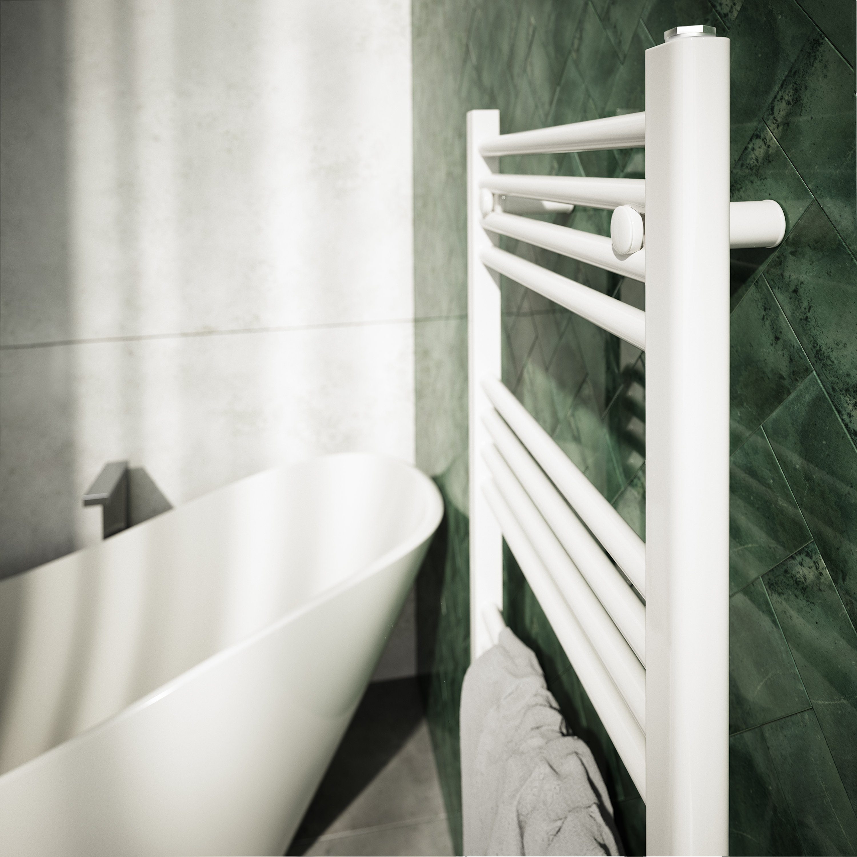 Aquabad® Badheizkörper VIRGO Handtuch Heizkörper Mittelanschluss 50mm, 50x100cm, 352W