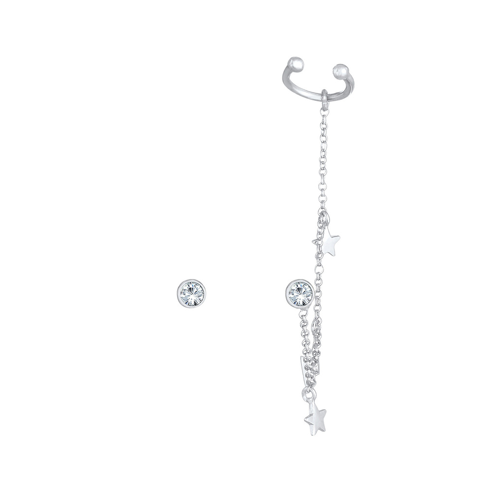 Elli Elli Boucles d'Oreilles Boucles d'oreilles pour dames - Tendance Lightning Star A Boucles d'oreilles