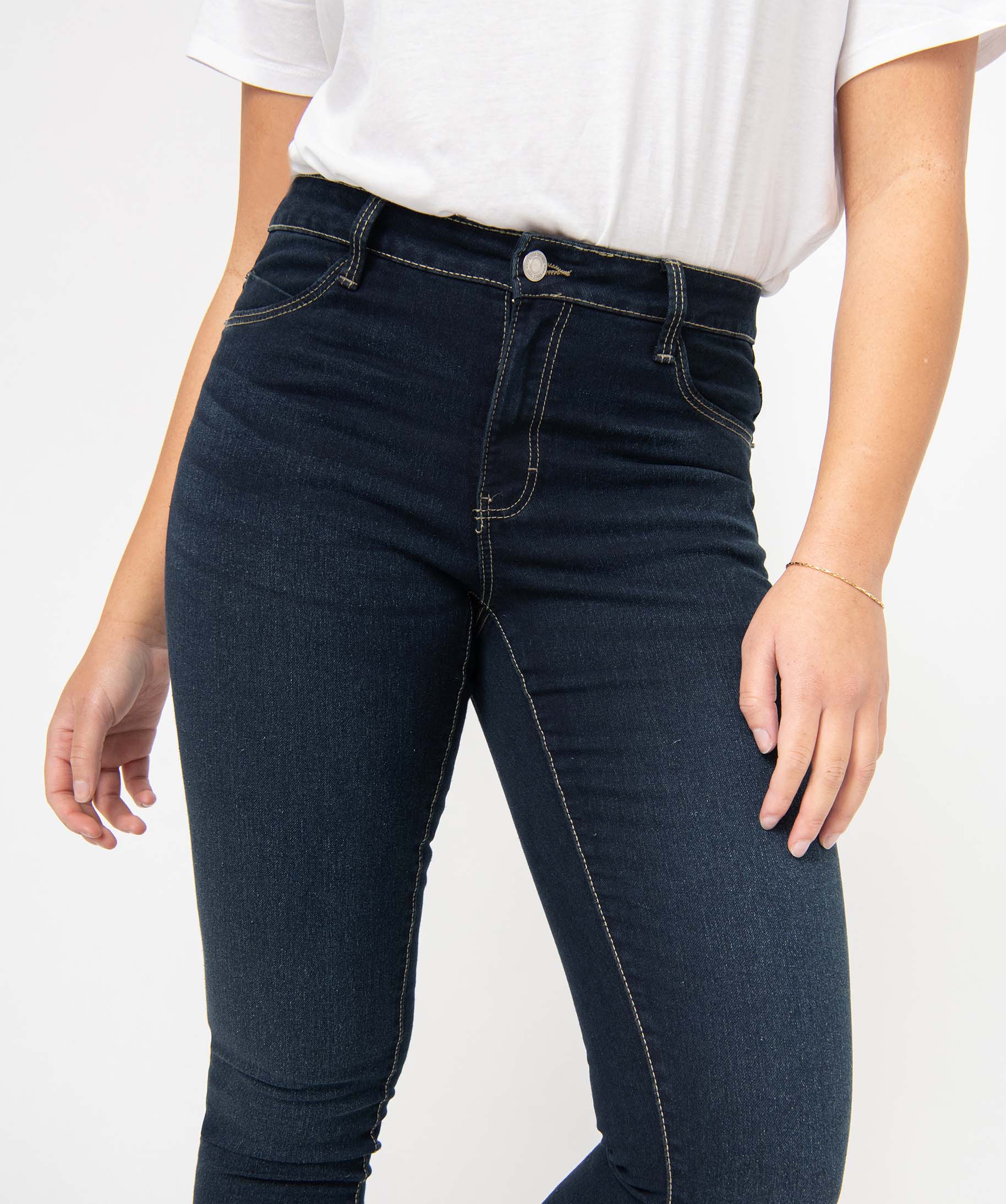 Jean femme coupe slim très extensible blue black | GEMO