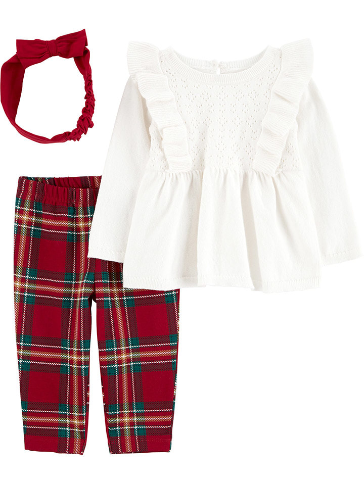 carter's 3tlg. Outfit in Weiß/ Rot günstig kaufen