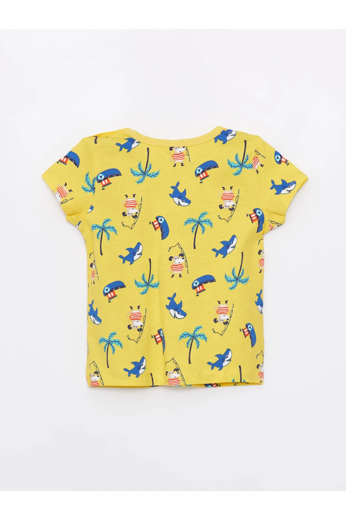 LC Waikiki  Kurzarm-Pyjama-Set für Jungen mit Rundhalsausschnitt und Shorts