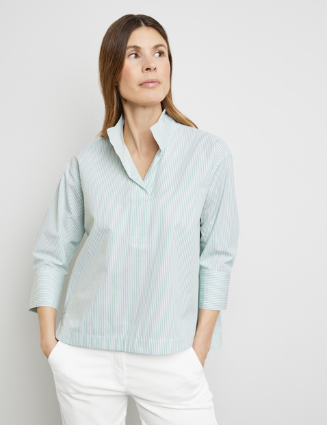 3/4 Arm Bluse aus reiner Baumwolle