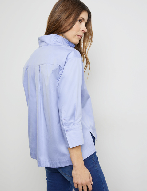 3/4 Arm Bluse mit Quetschfalte