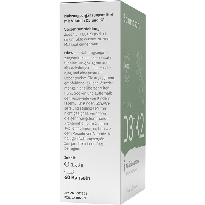 Vitamin D3 + K2