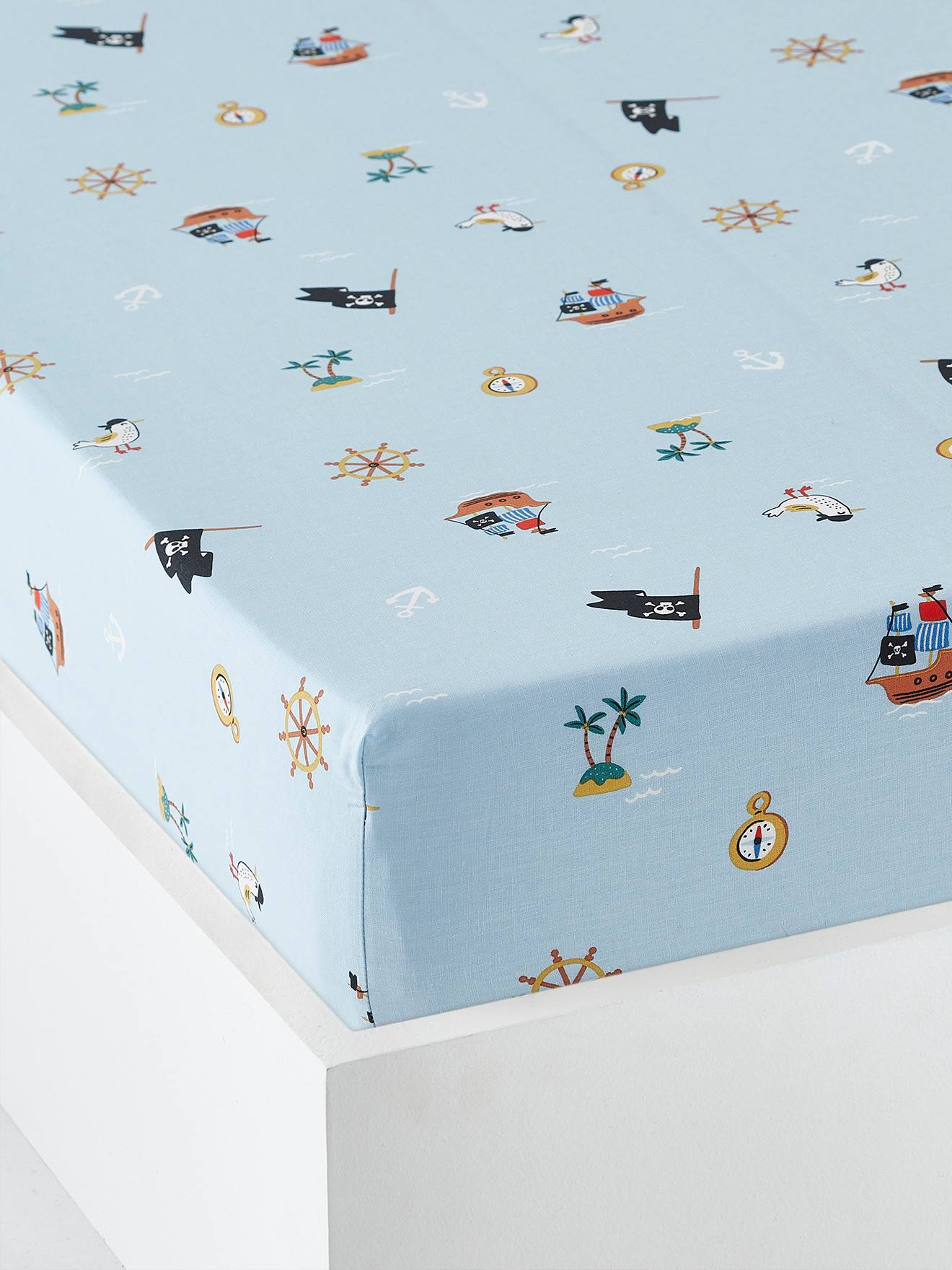 Drap-housse enfant P COMME PIRATE bleu