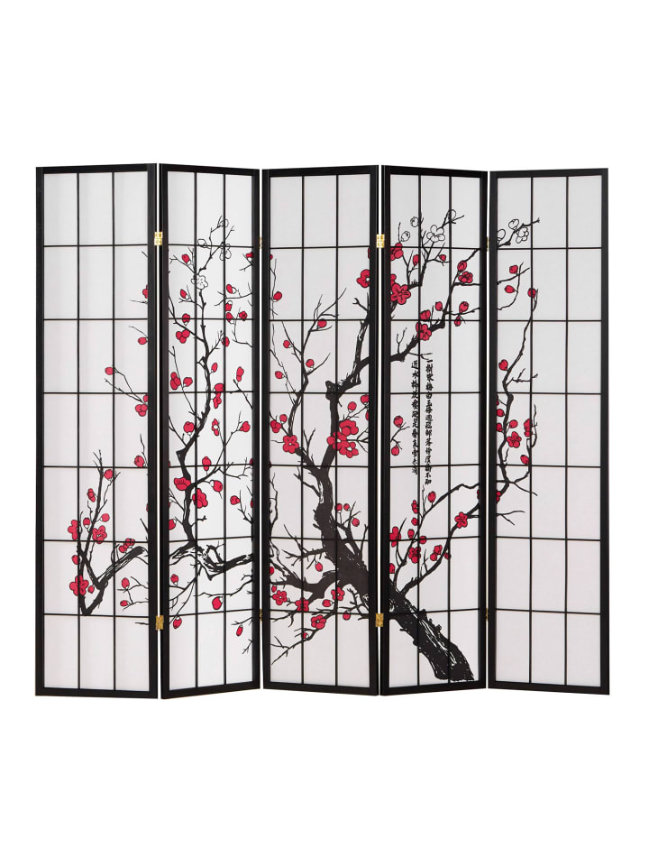 Homestyle4u 5-tlg. Paravent in Schwarz 220x179 günstig kaufen onesize