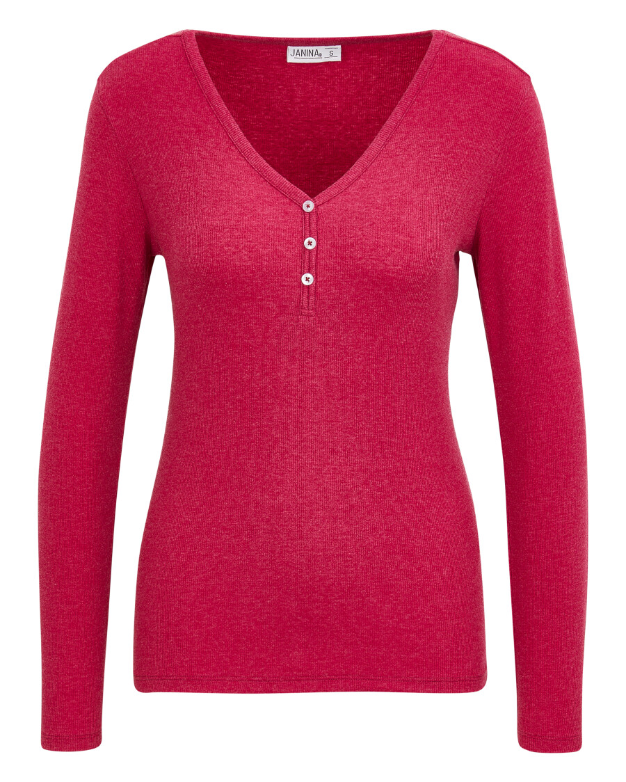 Langarmshirt mit Knopfleiste
