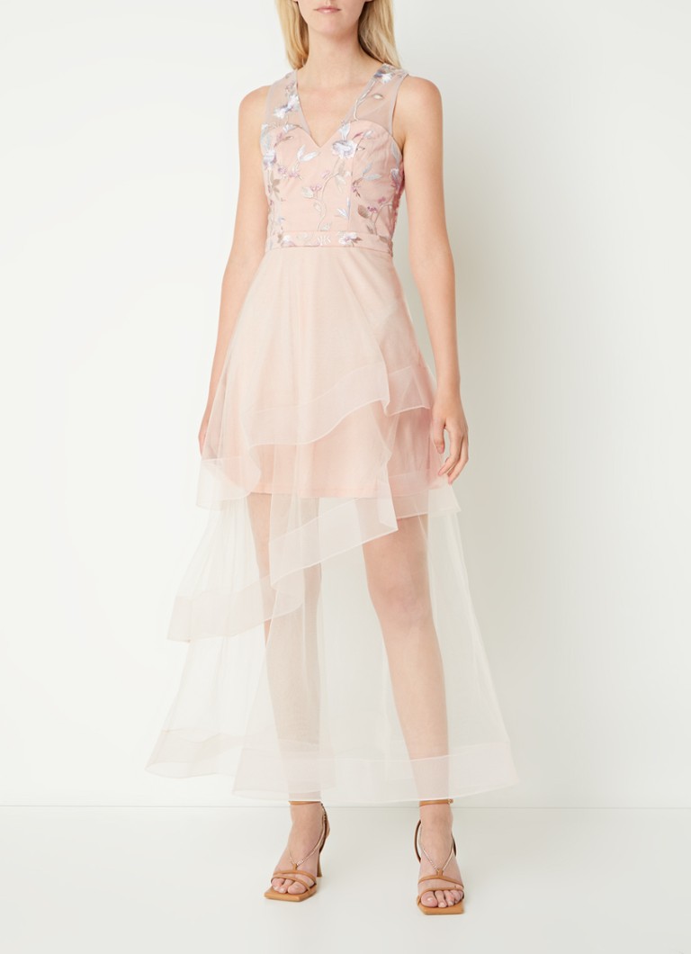 Chi Chi London  Semi-transparante midi jurk met borduring