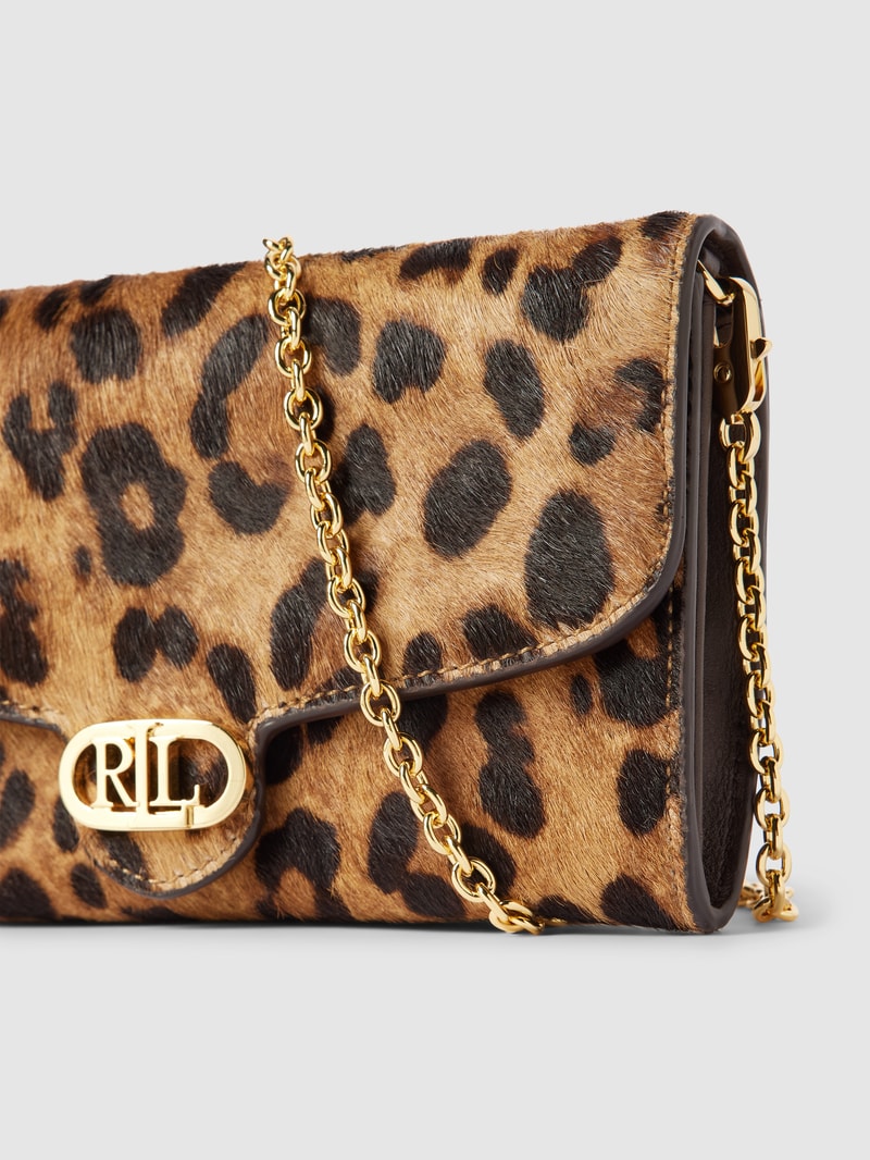 Crossbody Bag mit Animal-Print Modell 'ADAIR' in schwarz