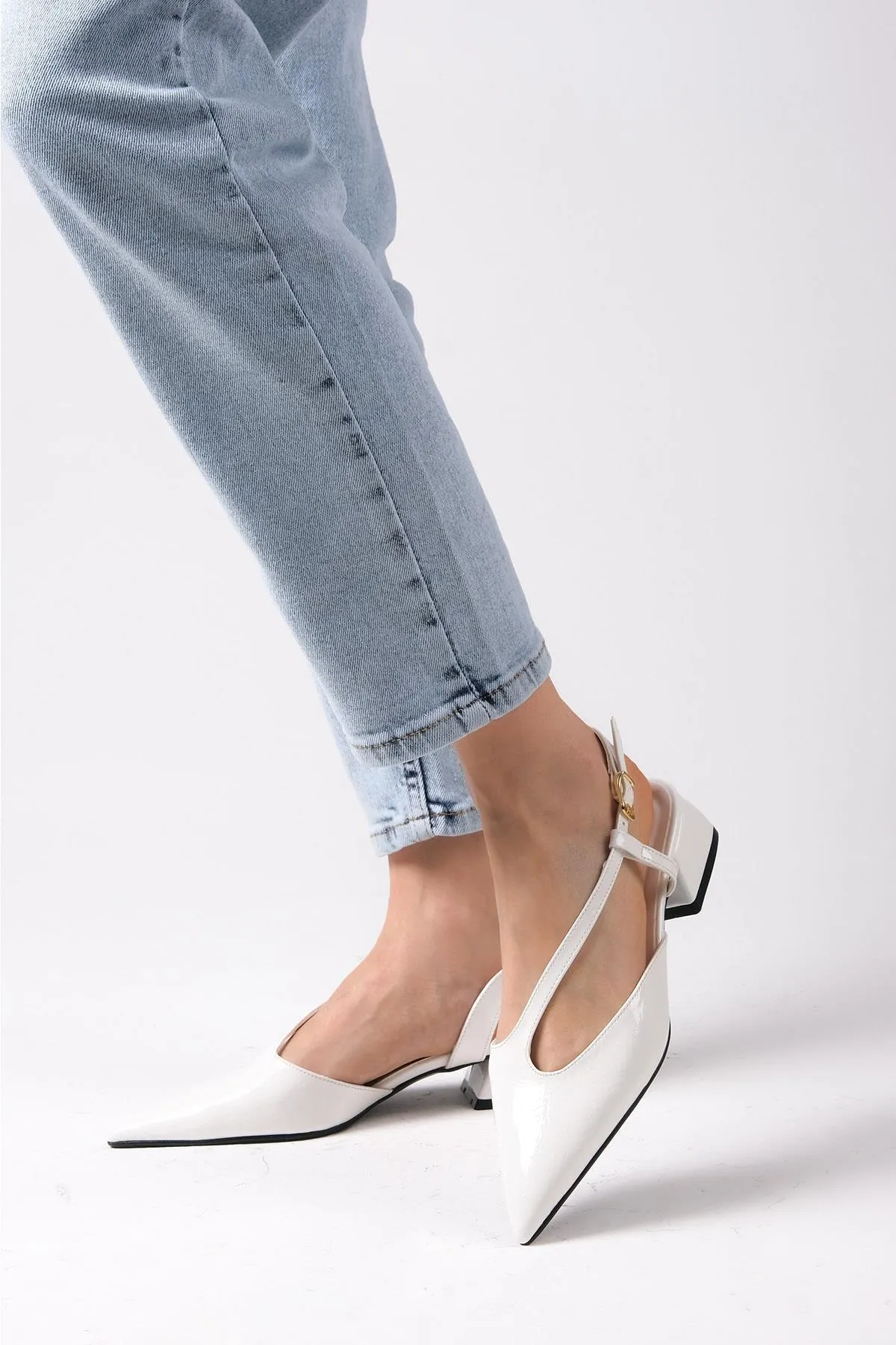 Mio Gusto  High Heels - Weiß - Blockabsatz