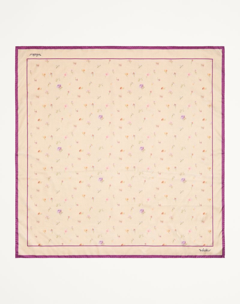 Lenço de papel de seda floral