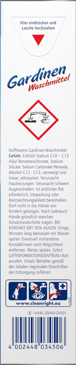 Waschmittel für Gardinen, 11 Wl