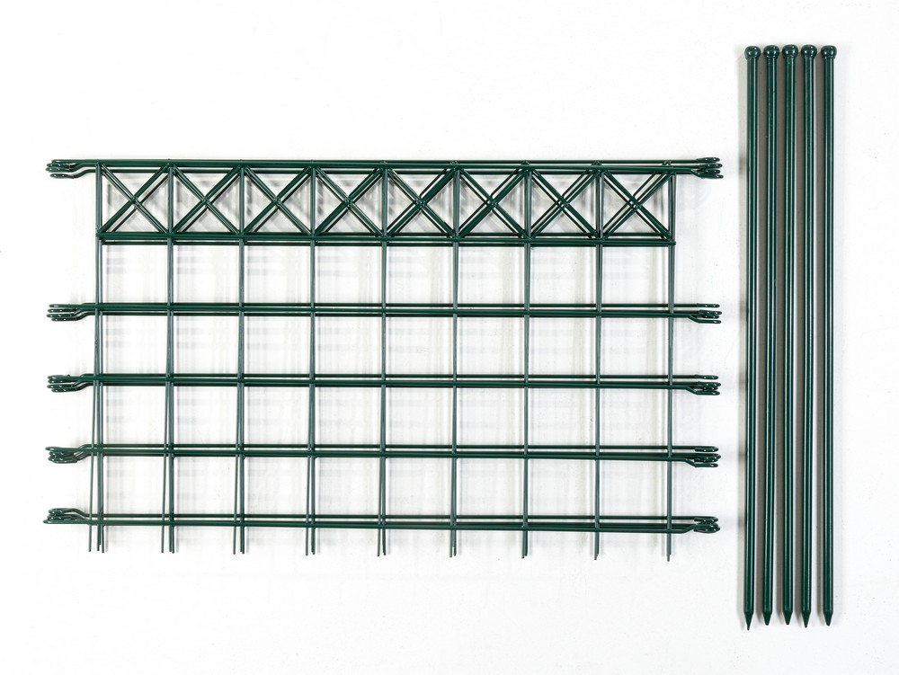 Powertec Garden Zaun-4er Set, ca. 1000 x 600 mm - Grün, 21FS12