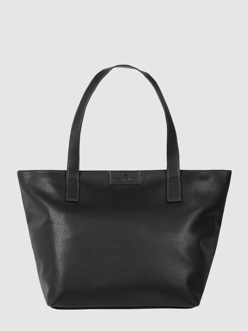 Shopper mit Reißverschluss Modell 'Miri' in schwarz