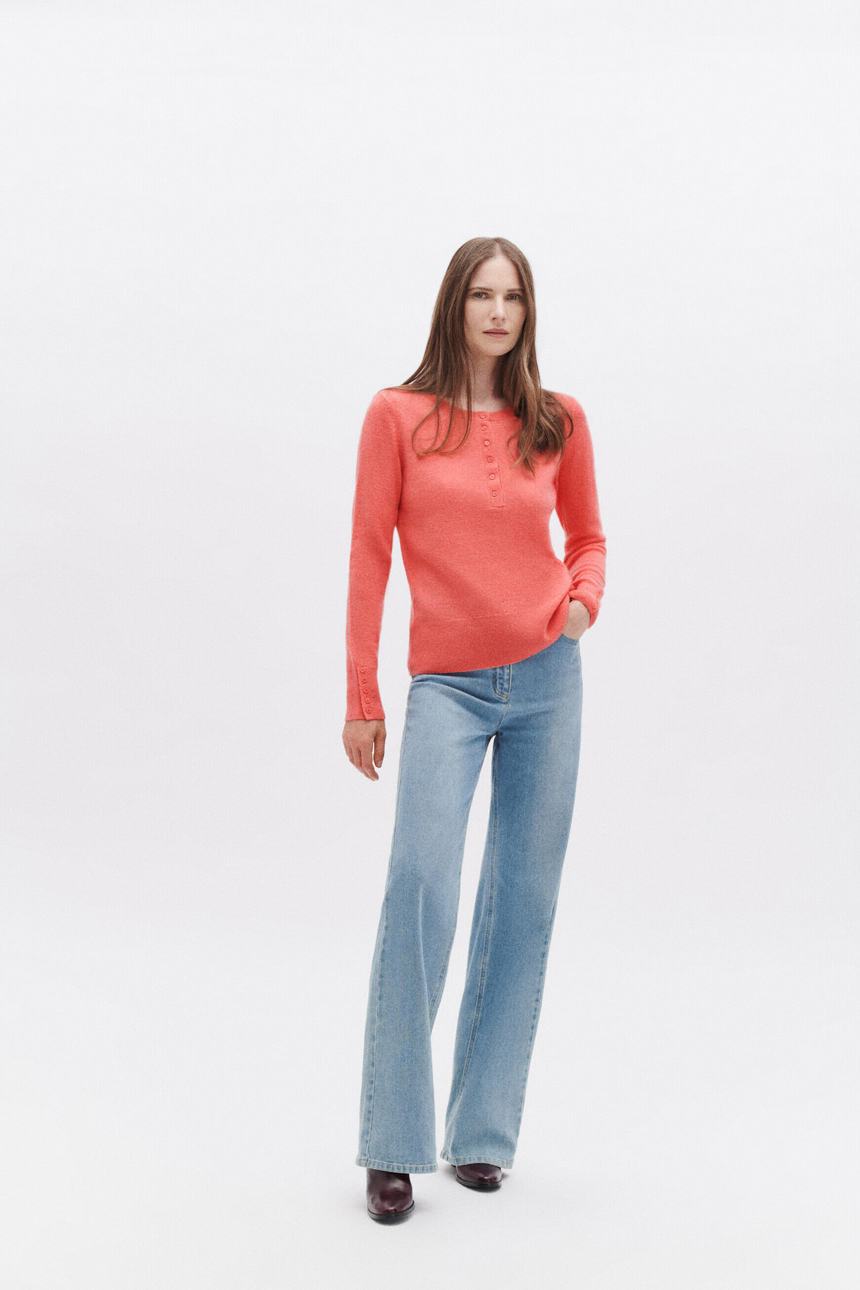 Pull maoni rose femme