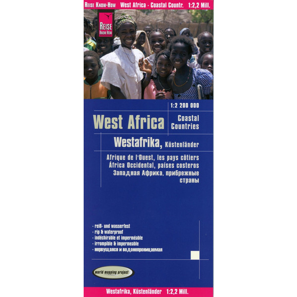 Reise Know-How Landkarte Westafrika, Küstenländer (1:2.200.000) : von Senegal bis Nigeria - Straßenkarte