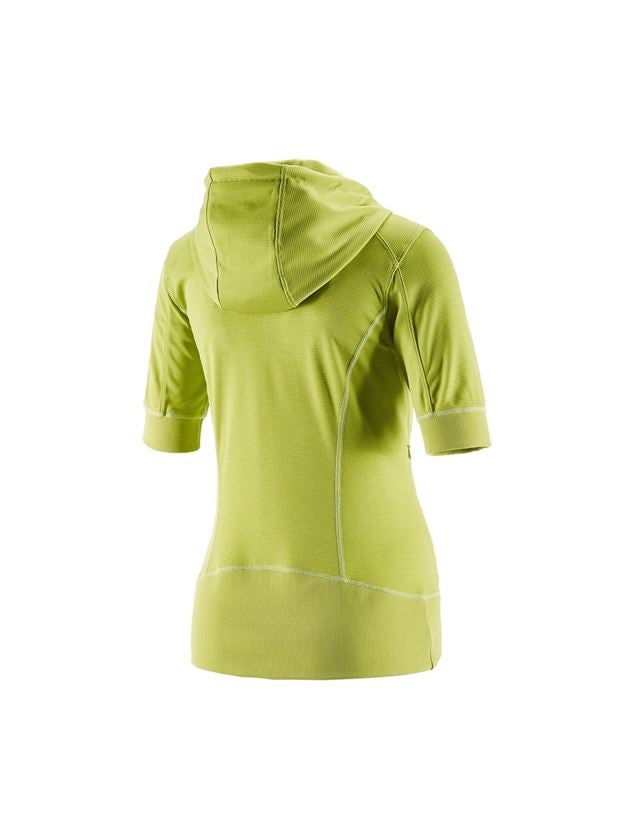 e.s. Funktions Kapuzenjacke stripe 3/4 Arm, Damen