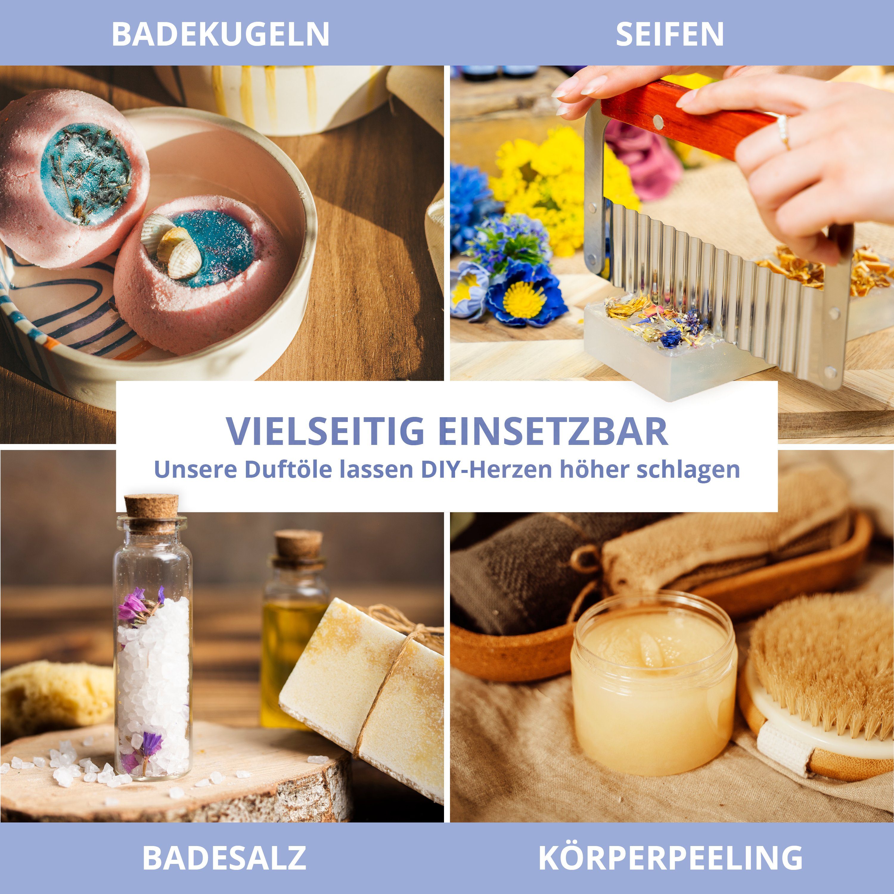 Amari Seifen-Set AMARI® Duftöl Set Blumig – 5 ausgewählte Duftöle zur Seifenherstellung