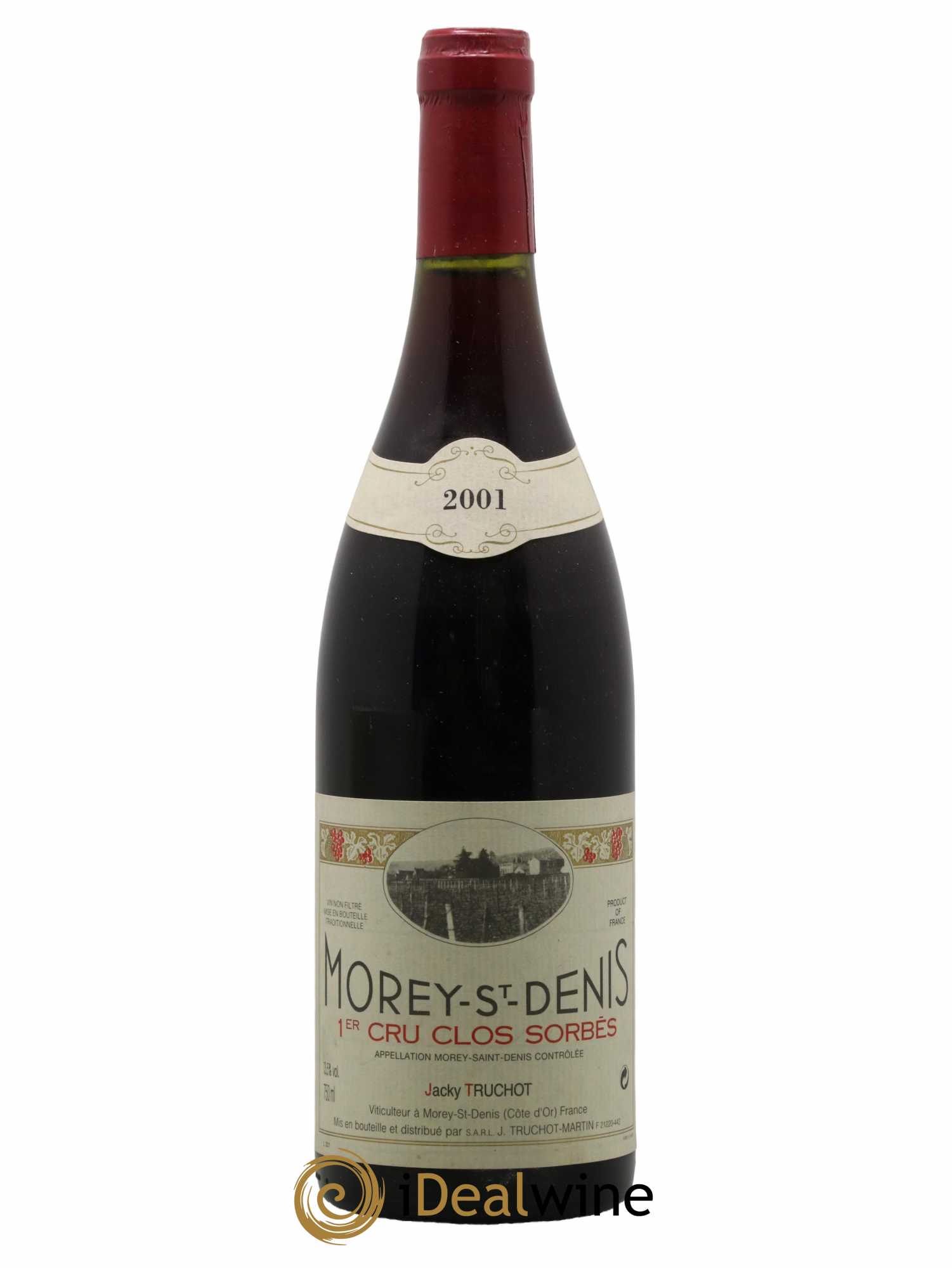 Morey Saint-Denis 1er Cru Clos Sorbès Jacky Truchot  2001 - Lot de 1 Bouteille