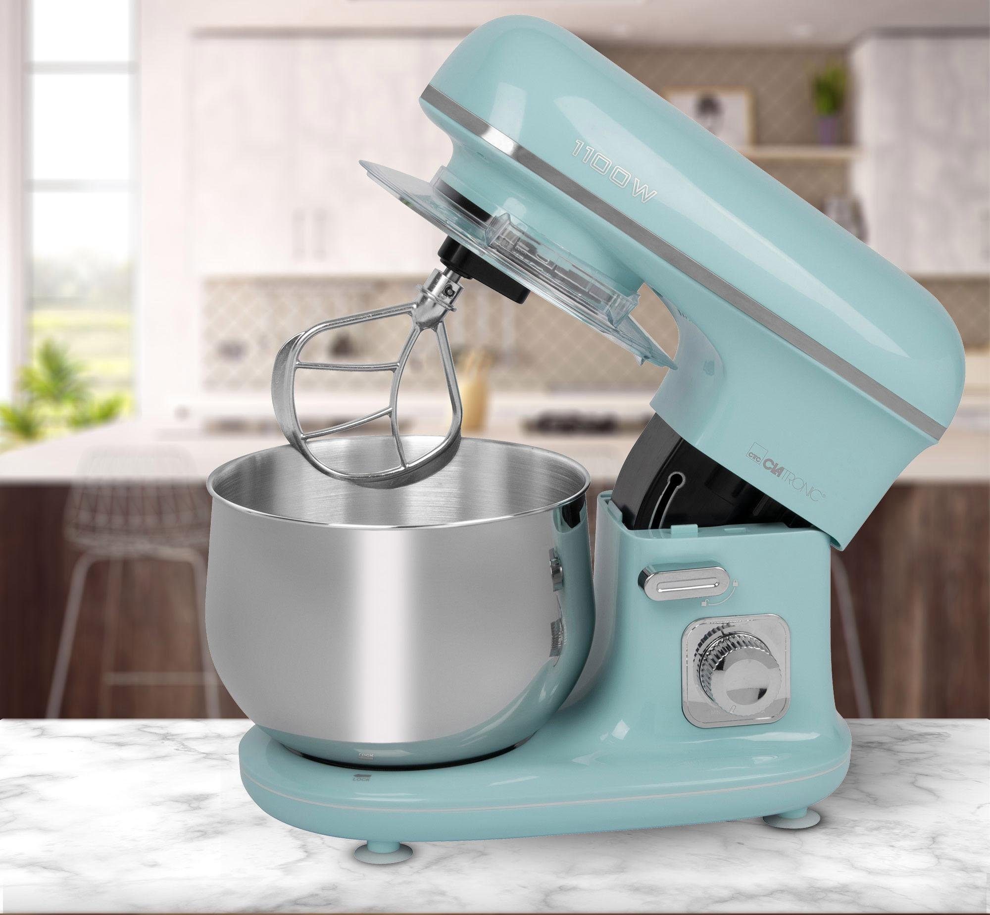 CLATRONIC Küchenmaschine KM 3711 mint-grün, 1100 W, 5 l Schüssel