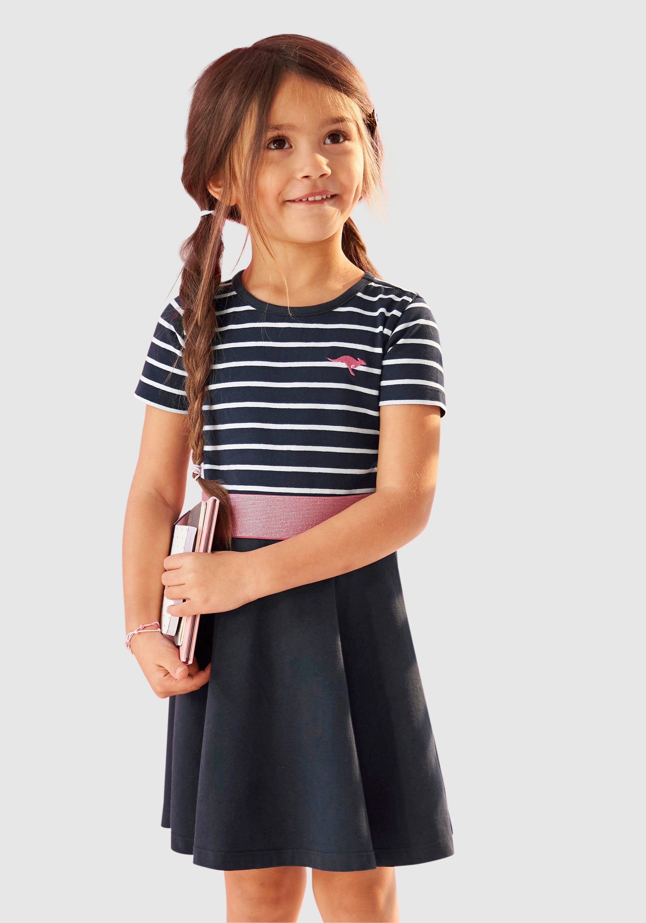 KangaROOS Jerseykleid mit Glitzerband in der Taille