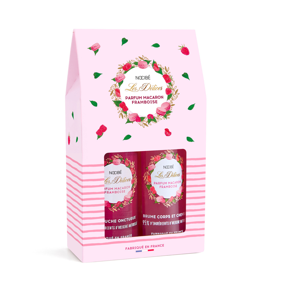 Nocibé Les Délices - Macaron Framboise Coffret Gel Douche & Brume