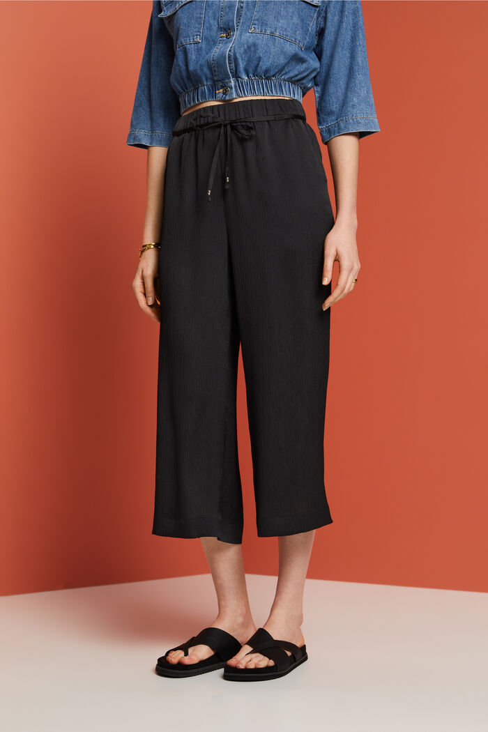 Satin-Culotte in Crinkle-Optik